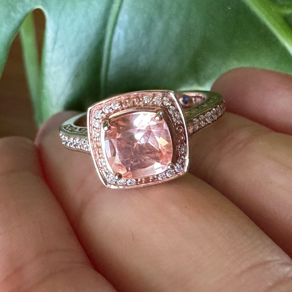 Vanna K CZ Ring in Rose Gold Plated 925 Sterling Silver